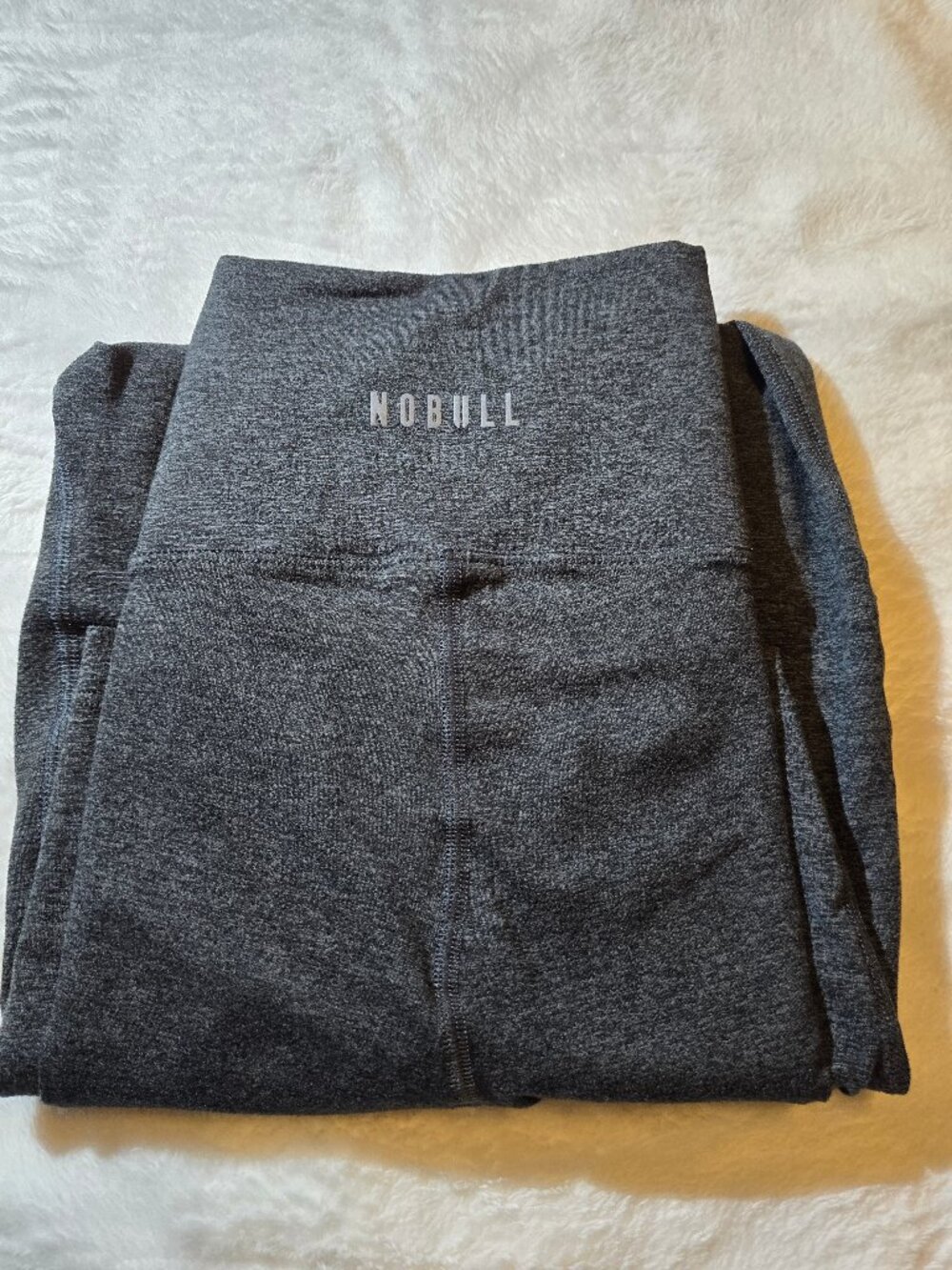 NOBULL High Rise Heathered Training Leggings Charcoal Heather Grey Medium M
